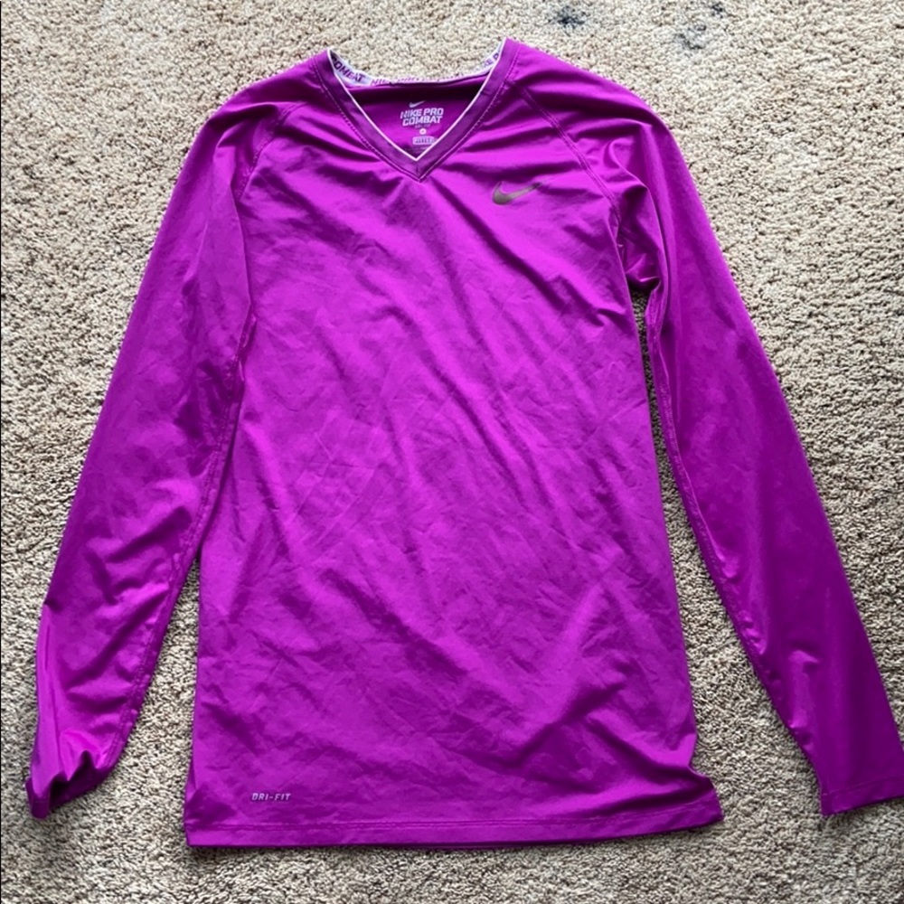 Nike purple combat long sleeve